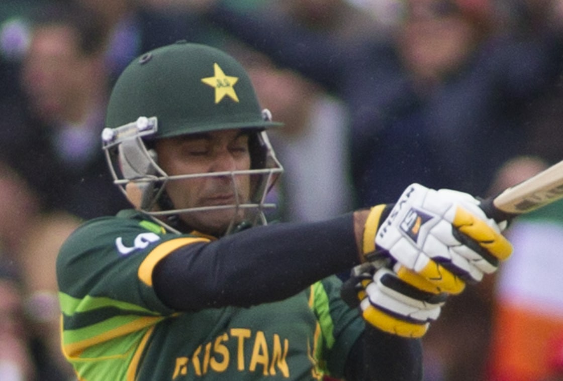 Mohammad Hafeez batting for Pakistan