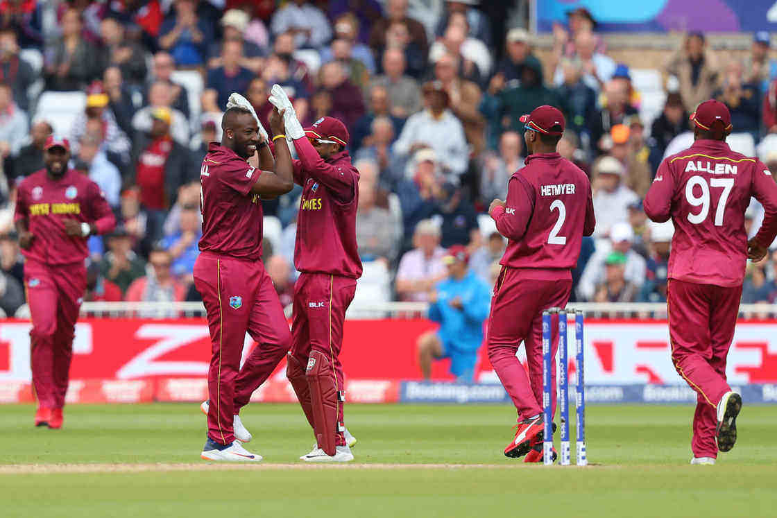 Andre Russell Celebrates West Indies