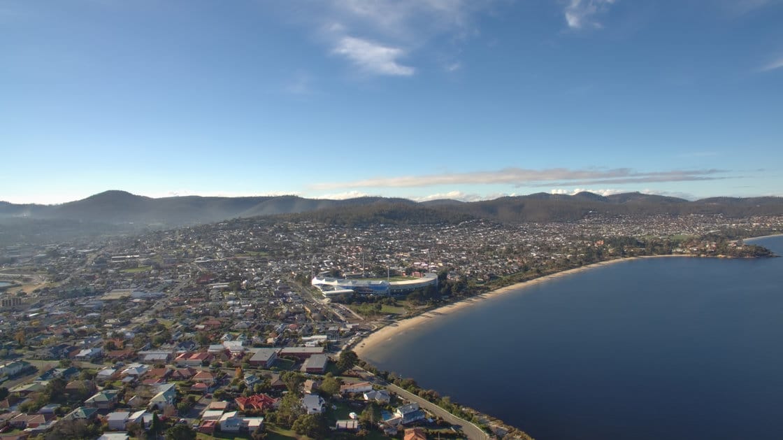 Bellerive Oval, also known as Blundstone Arena, in Hobart