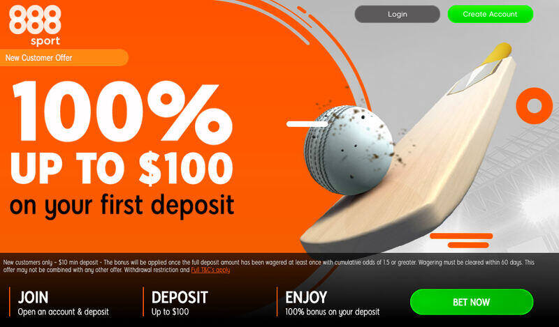 888 sport India welcome offer $100