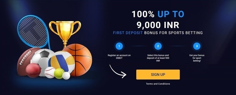 20bet welcome offer 9000 inr bonus