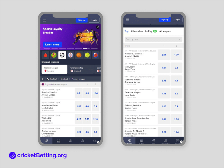 mobile screenshot betmaster sports odds