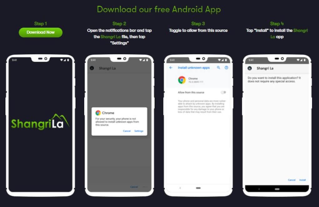 Shangri La Android app